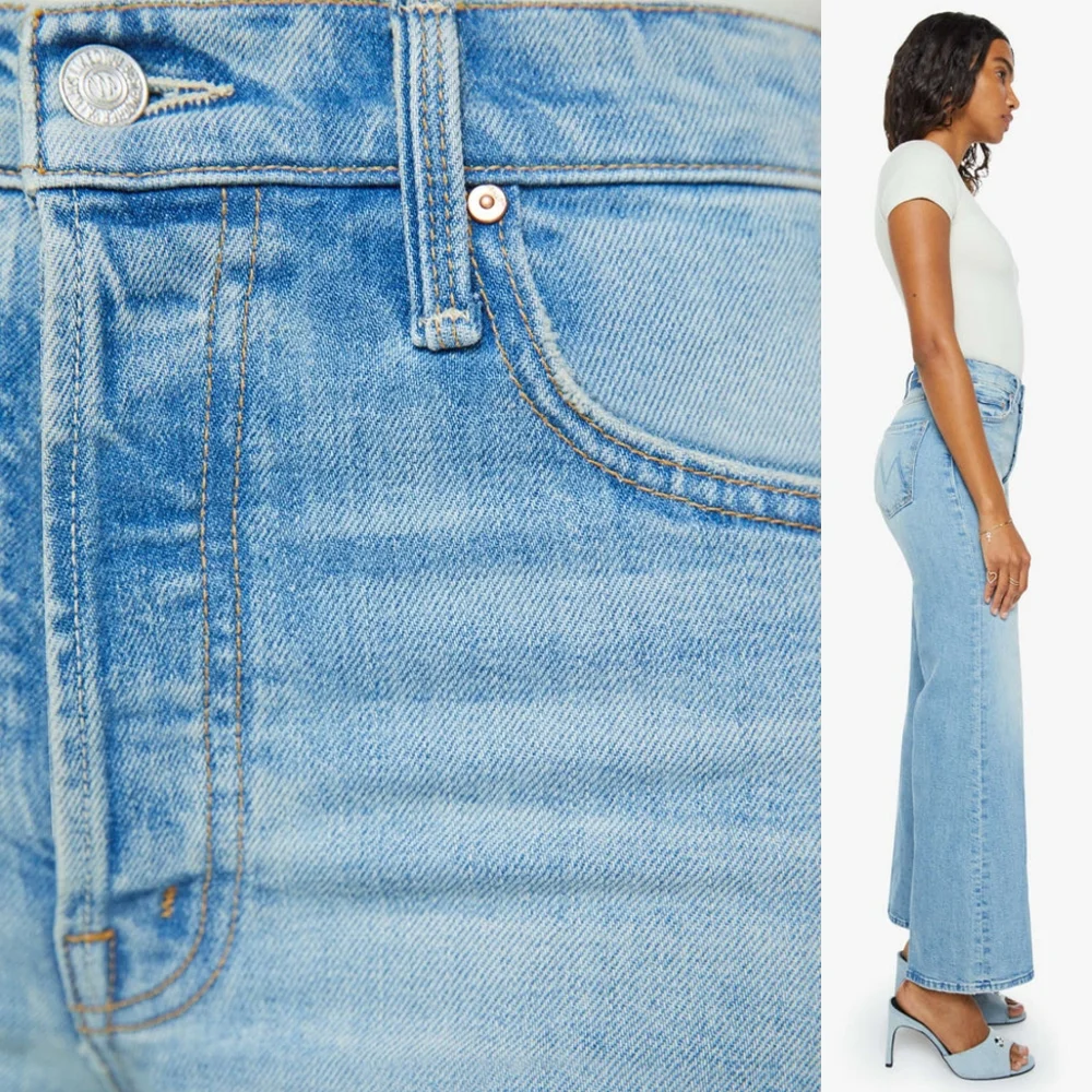 NWT Mother Denim The Tomcat Roller Jean 27 Petite Lil I Confess Jeans Wide Leg - Picture 12 of 16
